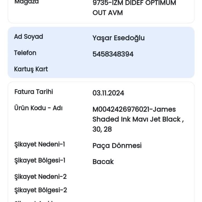 Mavi'den Aldığım Jean'de Karşılaştığım Sorun Ve Müşteri Hizmetleri İlgisizliği