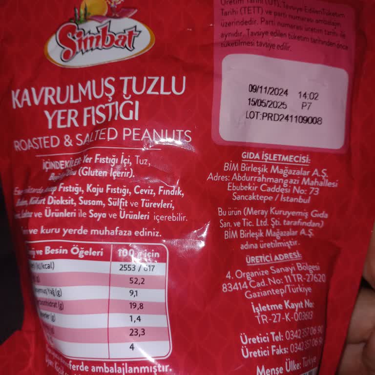 Simbat Kuruyemiş Bayat Fıstık Şoku