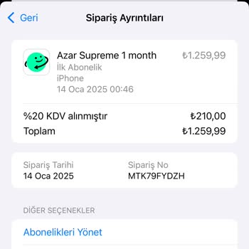 Apple Ödemesi Sonrası Eksik Ürün Ve Yanlış Tutar Sorunu