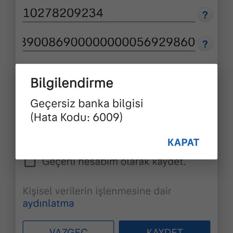 IBAN Hatası Nedeniyle Satış Onayı Sorunu