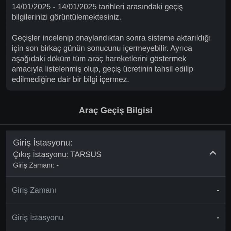 Hatalı HGS Ücreti Ve Yanıltıcı Bilgi Sorunu