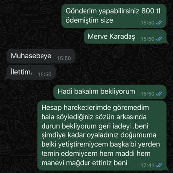 Siparişim Teslim Edilmedi Ve İade Yapılmadı