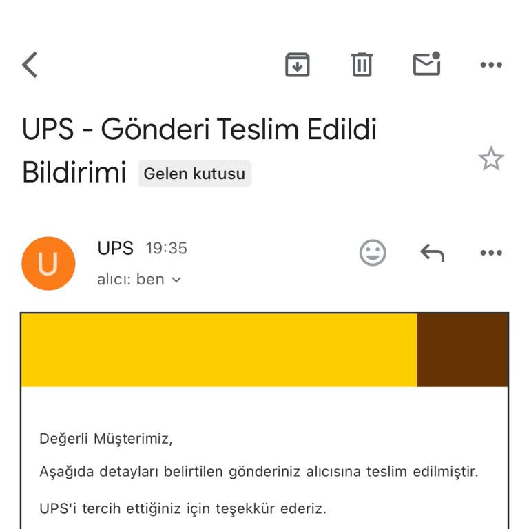 UPS Kargom Teslim Edilmedi, Yanıltıcı Teslimat Bildirimi Geldi