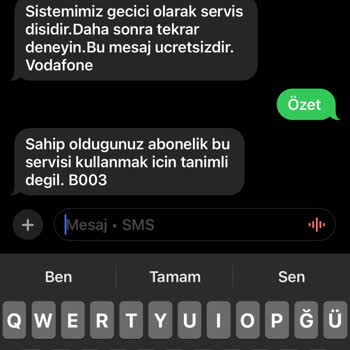 Mesaj Alım Sorunu Ve Müşteri Hizmetleri İlgisizliği