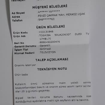 Garanti Kapsamında Tekrarlayan Arıza Ve Ürün Değişim Talebi