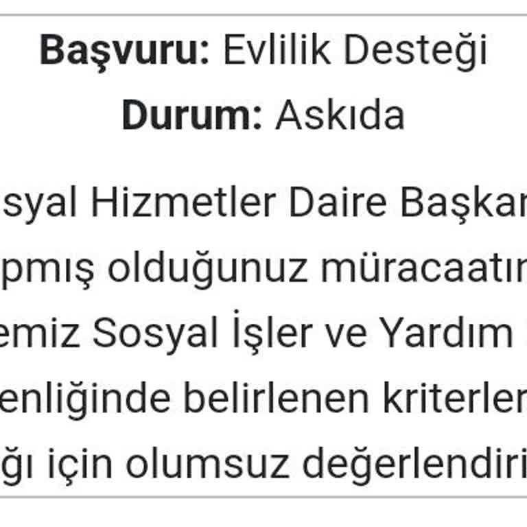 Evlilik Desteği Başvurum Neden Reddedildi?