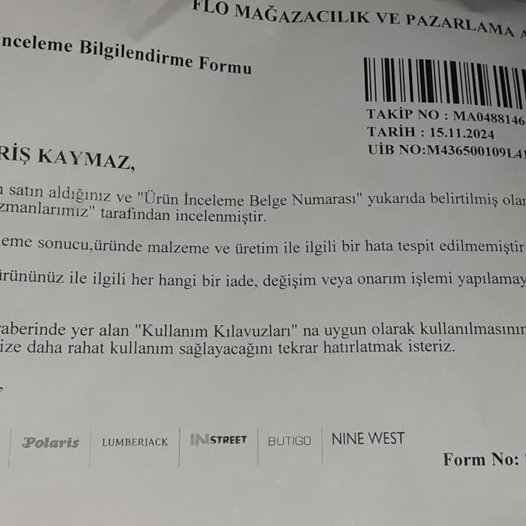 Yeni Alınan Ayakkabının Tabanı Ayrıldı Ve İade Kabul Edilmedi