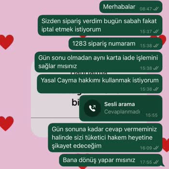 Zyvon Butik'ten İptal Edilemeyen Sipariş Ve İade Sorunu