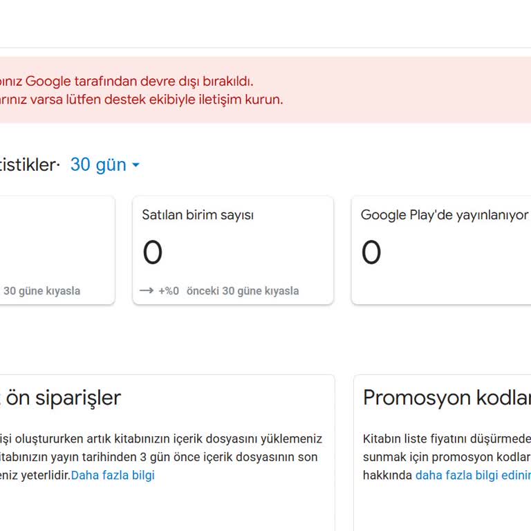 Google Play Kitap Hesabım Haksız Yere Devre Dışı Bırakıldı