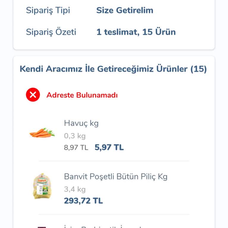 Carrefour SA Online Siparişte Hayal Kırıklığı