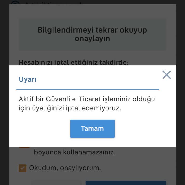 Üyelik İptalinde E-devlet Engeli