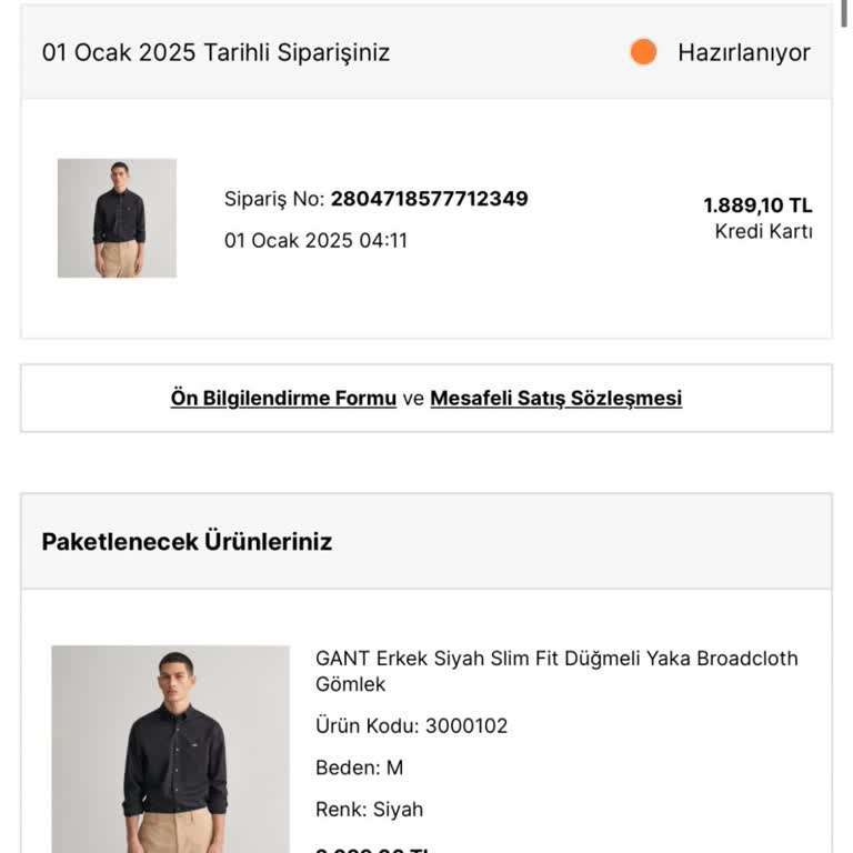 Siparişin Kargoya Verilmemesi Sorunu