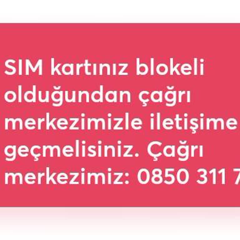 Bloke Sim Kart Nedeniyle Alışveriş Ve Şifre Sorunu