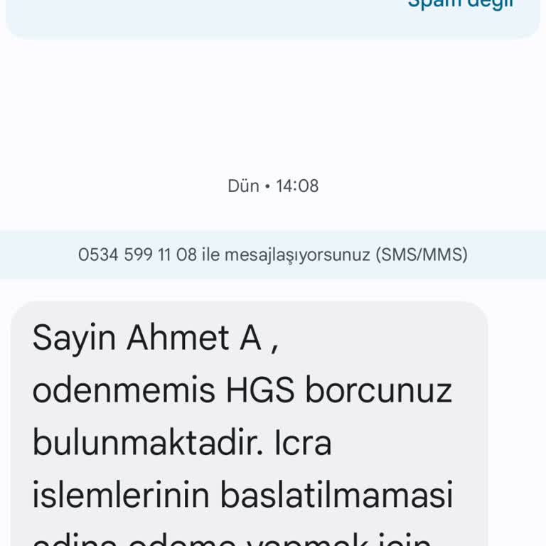 Hatalı HGS Borcu Ve Yanıltıcı Mesaj Sorunu