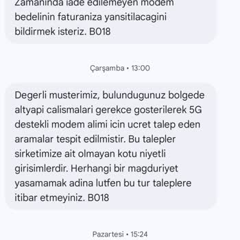 Hatalı Faturalandırılan Cihaz Ücreti Ve İade Talebi