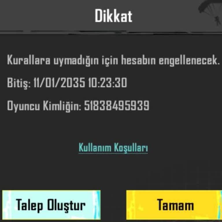 PUBG Mobile Hesabım Haksız Yere Banlandı