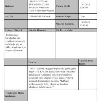 Dyson V15 Süpürge: Halı Temizliğinde Rahatsız Edici Ses Sorunu