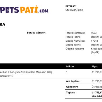 Kedi Maması Siparişi Teslim Edilmiyor İletişim Sağlanamıyor