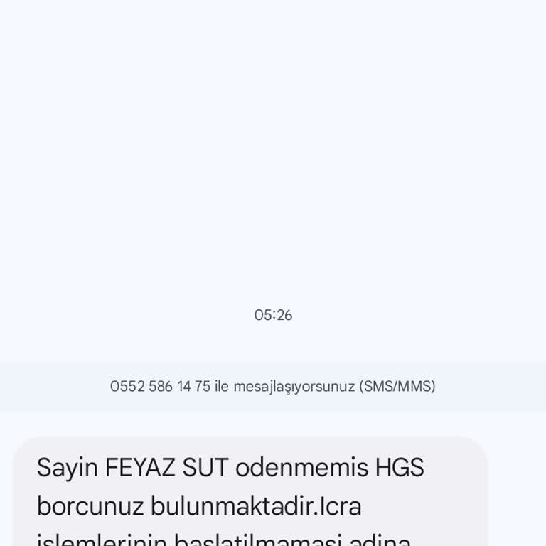 Yanlış HGS Borcu Mesajı Ve Kimlik Bilgilerimin İzinsiz Kullanımı