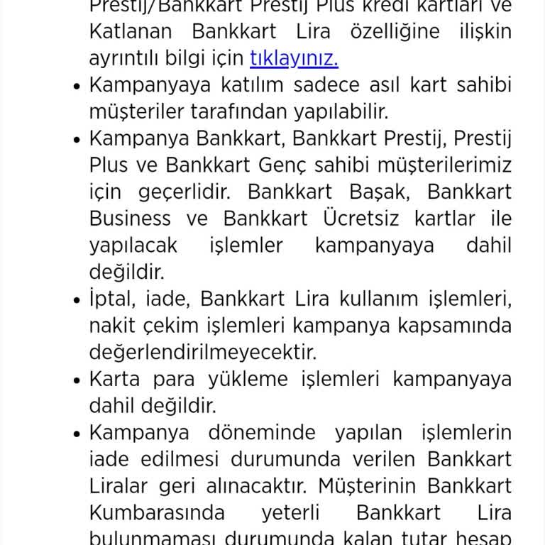 Ziraat Bankası Kampanya Katılımında Eksik Bankkart Lira Sorunu