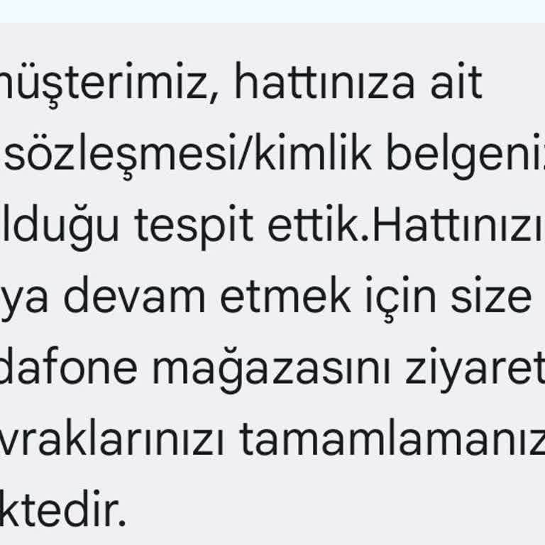 Vodafone'un Evrak Tamamlama Zorluğu