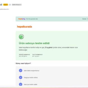 Hepsiburada İade Sorunu