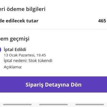 Stokta Olmayan Ürün İçin Yanıltıcı İptal Ve İade Süreci