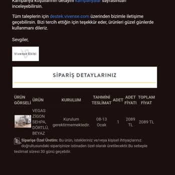Siparişin Teslim Edilmemesi Ve İletişim Sorunları