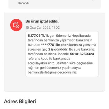 Hepsiburada'dan Sipariş Ve İade Sürecinde Mağduriyet