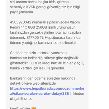 Hepsiburada'dan Sipariş Ve İade Sürecinde Mağduriyet