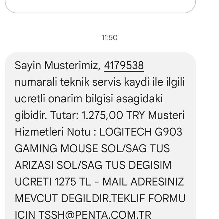 Yüksek Tamir Ücreti Ve Kargo Sorunu