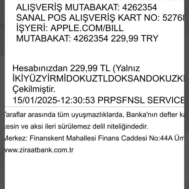 Hesaptan Bilinmeyen Apple İşlemi: Para İadesi Talebi