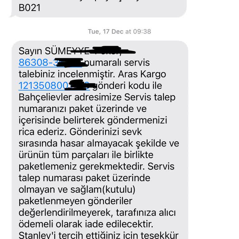 Termos Servisinde İletişim Sorunları