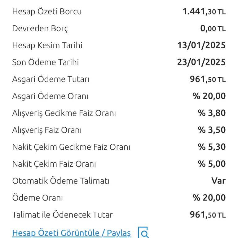Kredi Kartı Aidat Ücreti İadesi Talebi