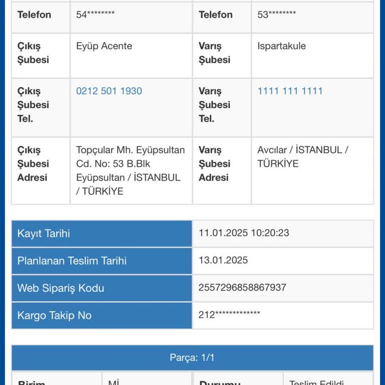 Kayıp Paket Ve Yanlış Teslimat Bilgisi Sorunu