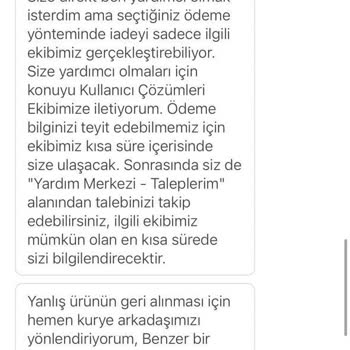 Yanlış Teslimat Ve Yetersiz Müşteri Hizmetleri