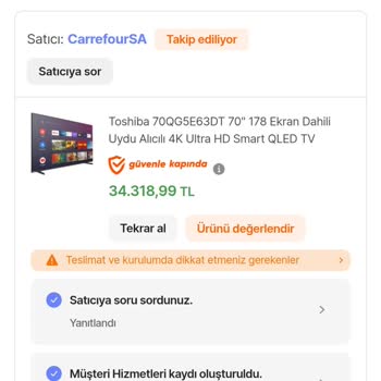 Hasarlı Ürün Teslimatı Ve Yanlış Bilgilendirme