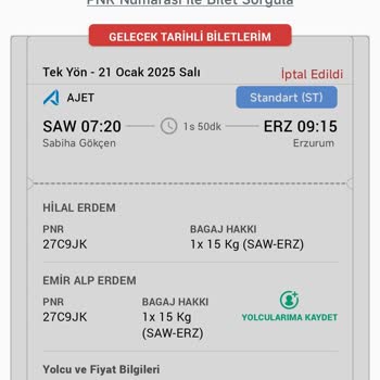 Uçak Bileti İadesi İçin Bekleyiş