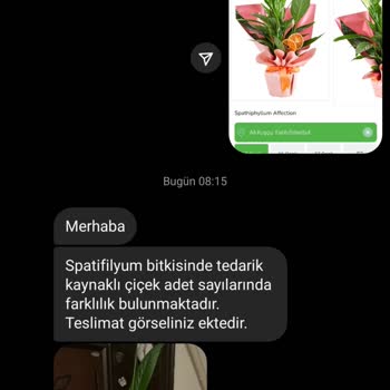 Eksik Gönderilen Çiçek Siparişi