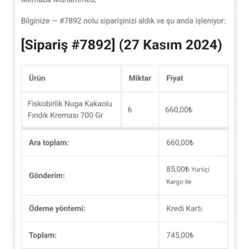 Yanlış Ürün Gönderimi Ve Ücret İadesi Sorunu
