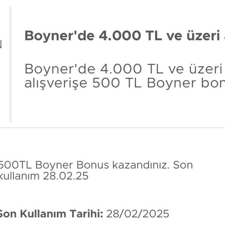 Boyner Bonusunu Kullanamama Sorunu
