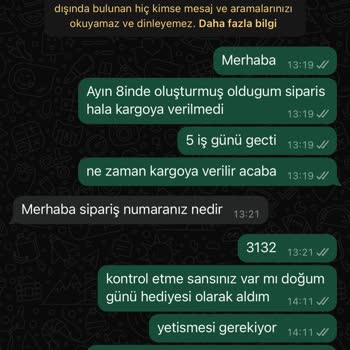 Sipariş Gecikmesi Ve İletişim Sorunları