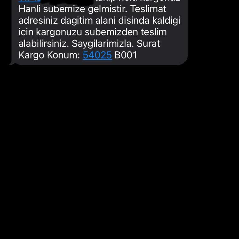 Sürat Kargo Hanlı Şubesi İletişim Sorunu Ve Yanlış İşleyiş