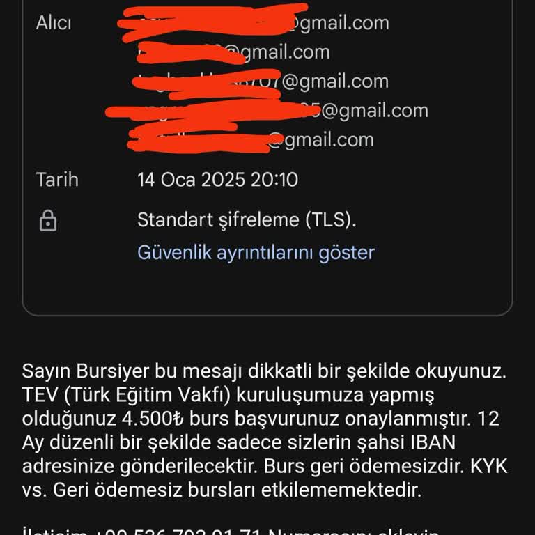 Şüpheli Burs Mesajlarına Dikkat!