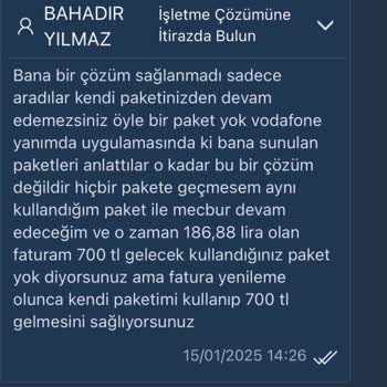Mevcut Paketimi Devam Ettirememe Sorunu