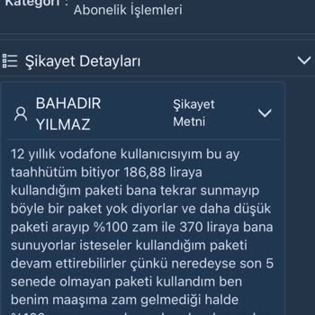 Mevcut Paketimi Devam Ettirememe Sorunu