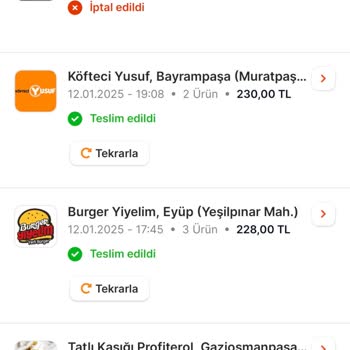 Migros Yemek Uygulaması Sipariş Sorunları