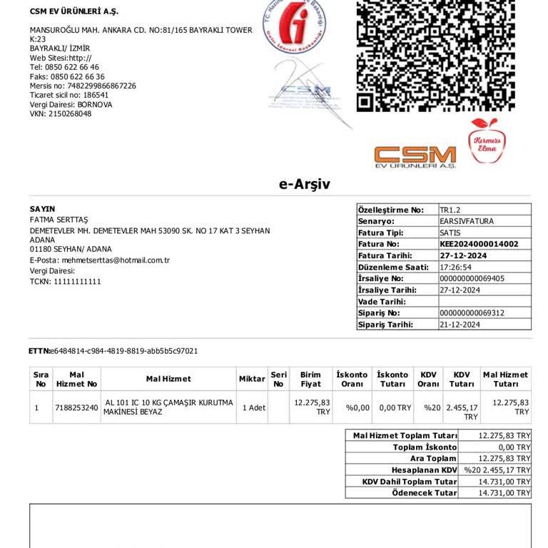 Altus Kurutma Makinesi Kurulum Sorunu
