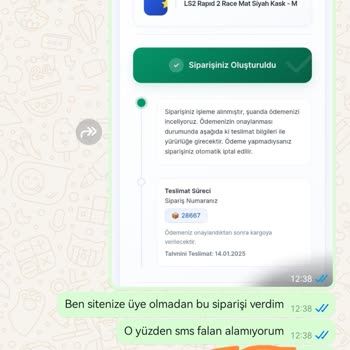 Kask Siparişi Mağduriyeti: Ürün Gelmedi, Çözüm Yok