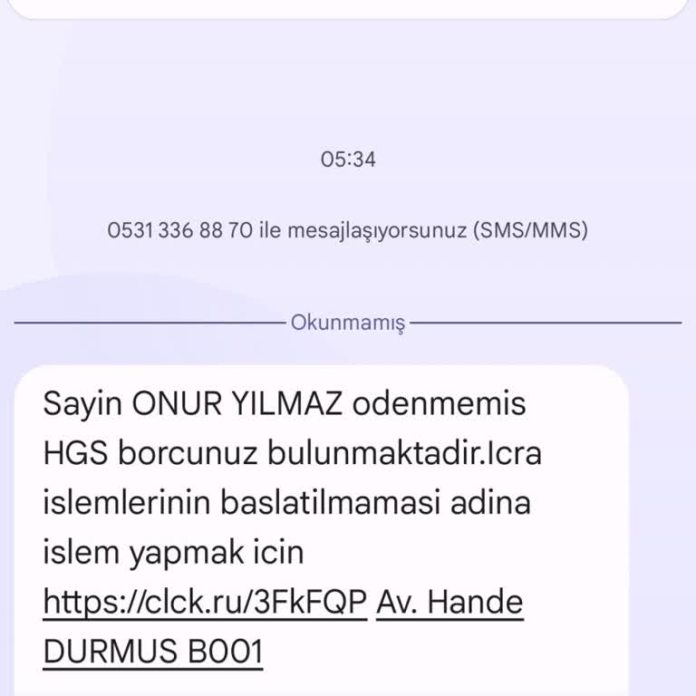 Yanlış HGS Borcu Ve Kişisel Bilgi İhlali